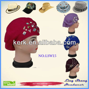 Фабрика мира популярных 2013 Мода вязать Hat шерстяные шляпы для женщин, LSW15
